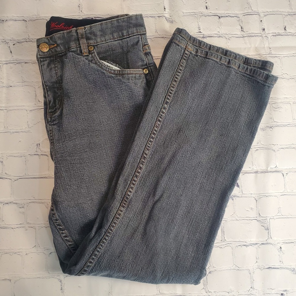 Woolrich Women's 12P Petite Black Straight Leg Jeans‎ Stretch